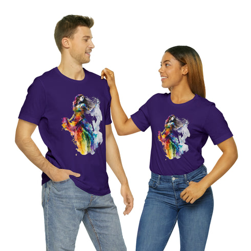 Rainbow Belly Dancer's Pose - Short Sleeve Tee